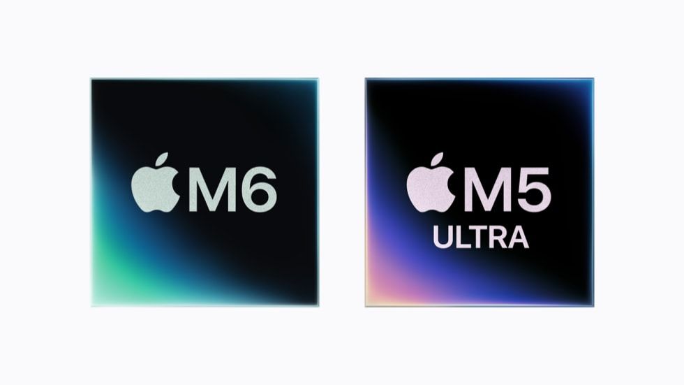 Apple M6 and M5 Ultra chipset illustrations