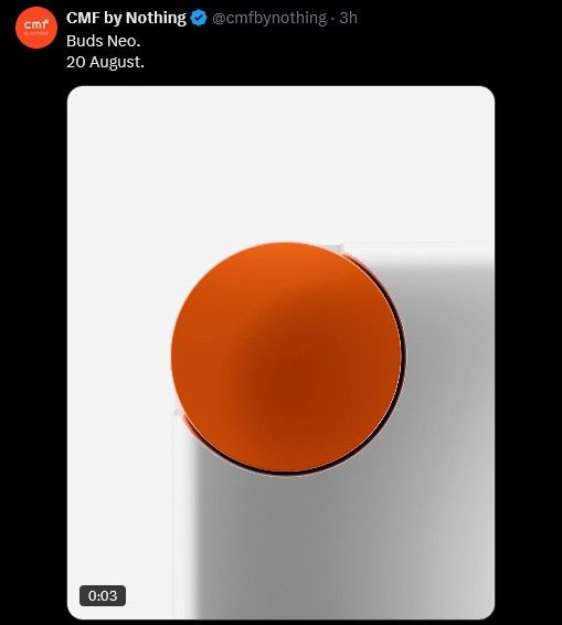 CMF Buds Neo launch date and design reveal in X post CMF Buds Neo launch date and design reveal in X post