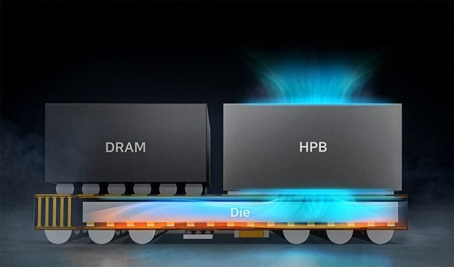 Samsung Exynos Die design with DRAM and HPB