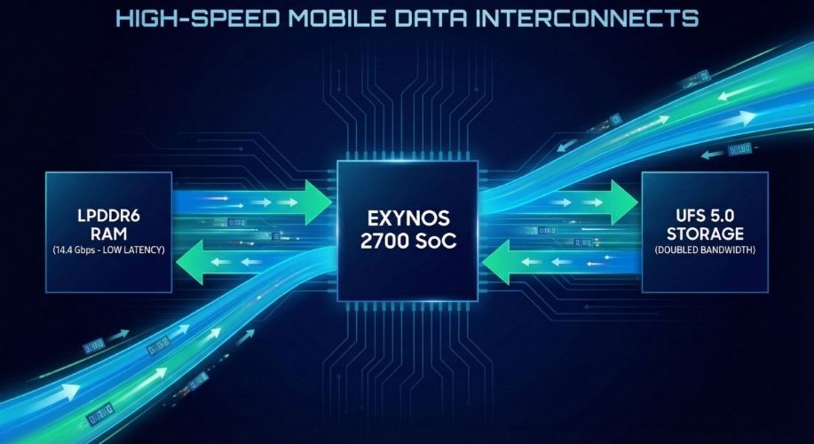 Samsung Exynos 2700 storage and RAM illistration