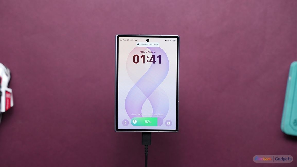Galaxy Z Fold 8 charging with the phone folded 