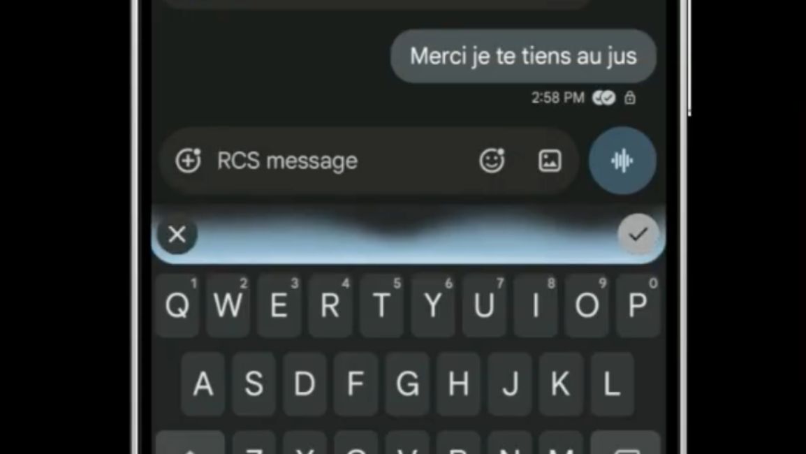 Gboard AI Rambler Feature showcased on a Pixel 11 during Google's event