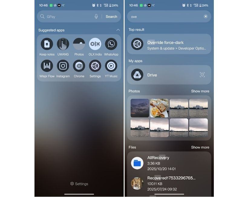 OnePlus Global Search