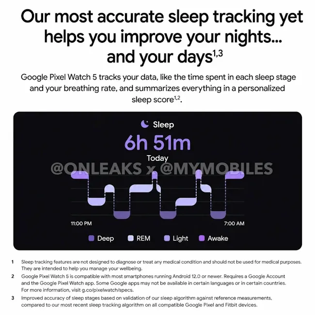 Pixel Watch 5 upgraded sleep tracking