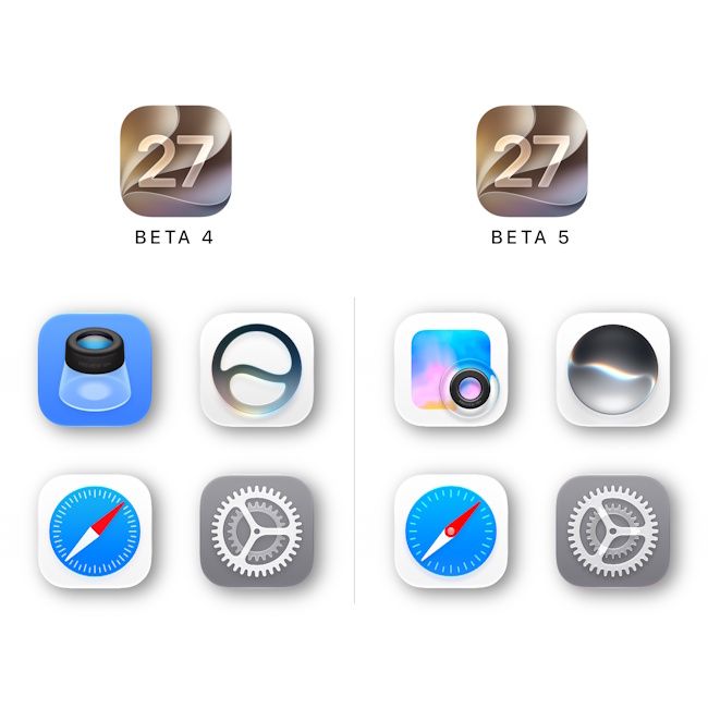 iOS 27 Developer Beta 5 update brings new icons for Safari, Preview, Siri and Settings