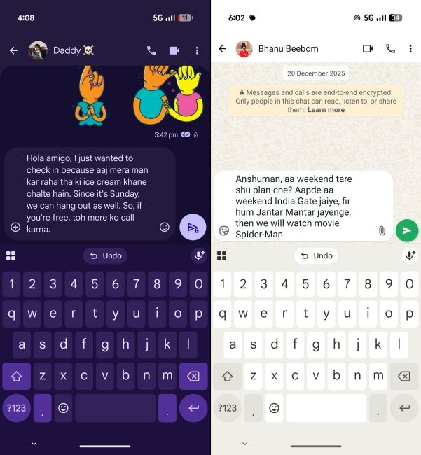 Language interpretation by Google Rambler Feature shown in screenshots