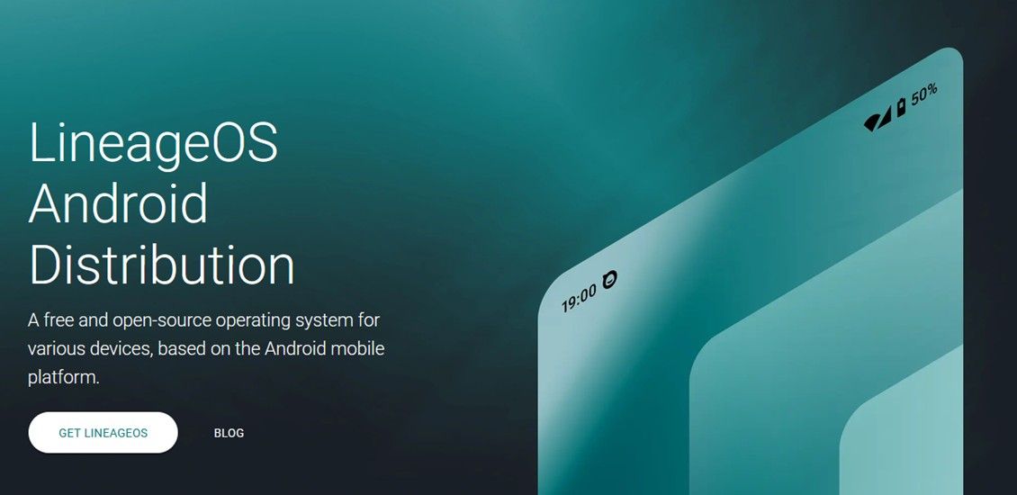 LineageOS website official banner LineageOS website official banner