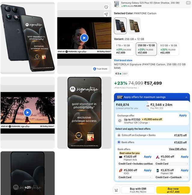 Motorola Signature deal on Flipkart Motorola Signature deal on Flipkart