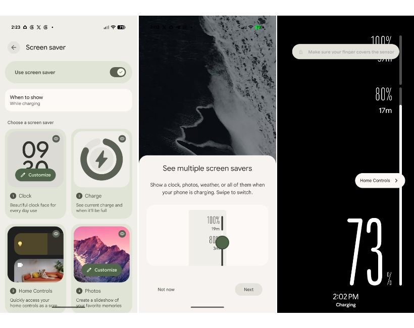 Google Pixel new Screen savers in action Google Pixel new Screen savers in action
