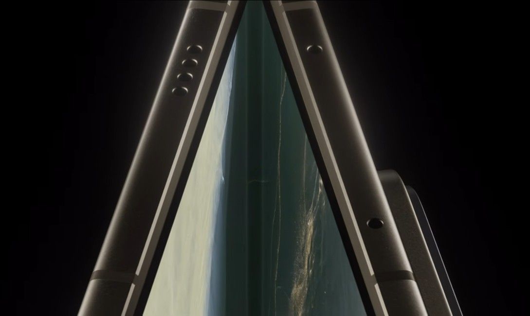 Google Pixel 11 Pro Fold from the top, slightly opened