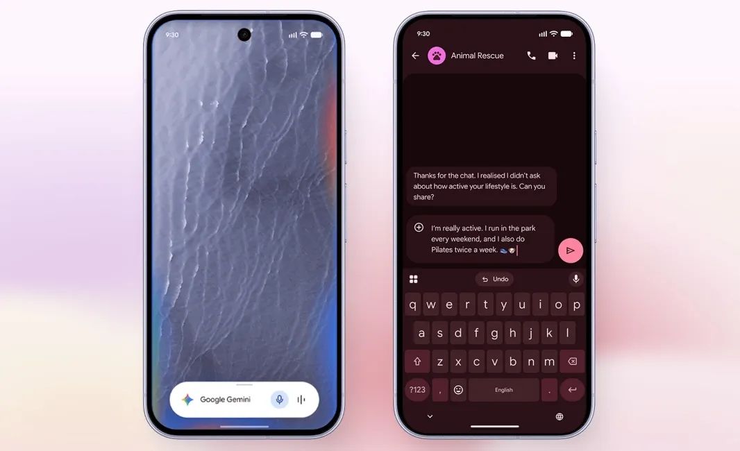 gemini and ai software features shown on pixel 11