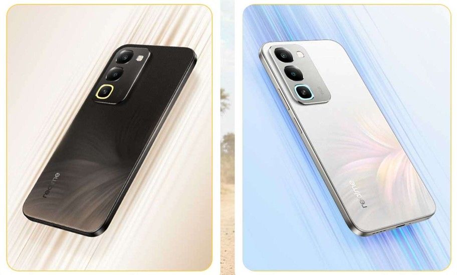 Realme 16x in Black and White colourways from the back