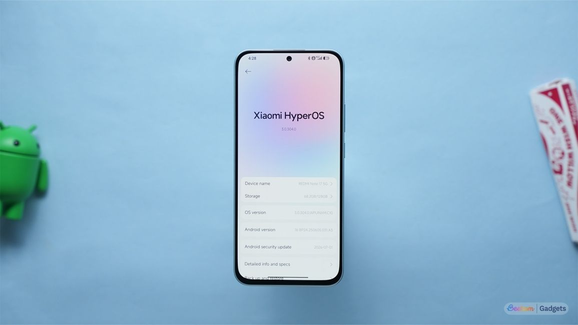 Redmi Note 17 about page showcase Redmi Note 17 about page showcase