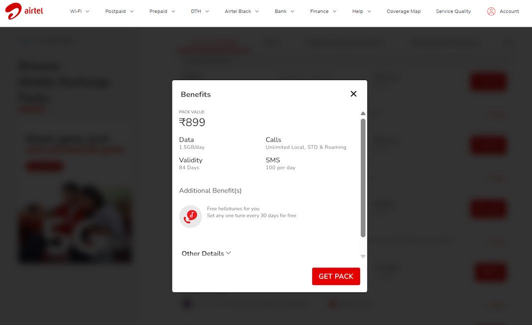 Rs 859 prepaid plan now costs Rs 899