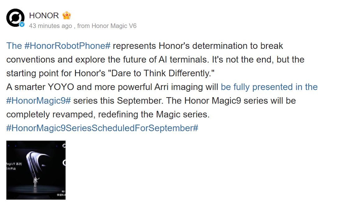 Honor Magic 9 series China launch set for September, collaboration with ARRI confirmed Honor Magic 9 series China launch set for September, collaboration with ARRI confirmed