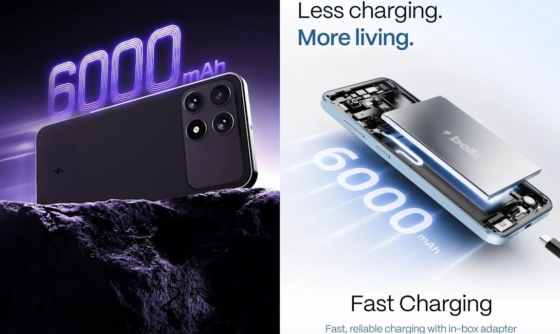 Boltt Ace 5G (left) and Boltt Evo 4G (right) battery info Boltt Ace 5G (left) and Boltt Evo 4G (right) battery info