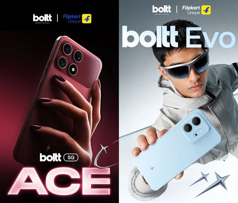 Boltt Ace 5G (left) and Boltt Evo 4G (right) design Boltt Ace 5G (left) and Boltt Evo 4G (right) design