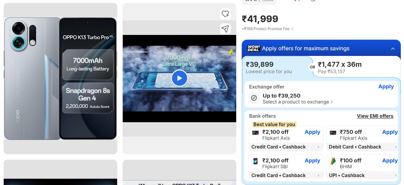 Oppo K13 Turbo Pro offers