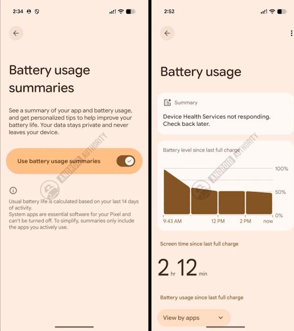  “Battery usage summaries” feature coming to Pixel phones