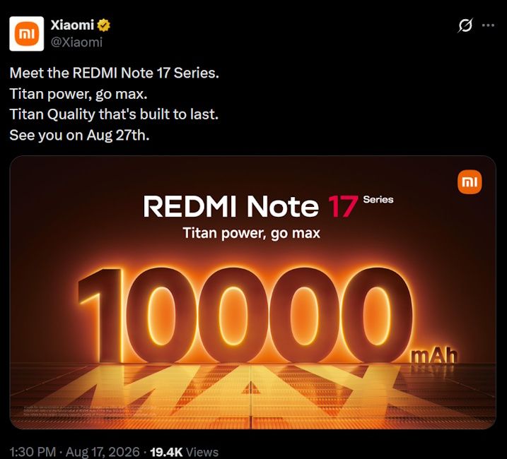Redmi Note 17, Note 17 Pro and Note 17 Pro Max launching globally next week 
