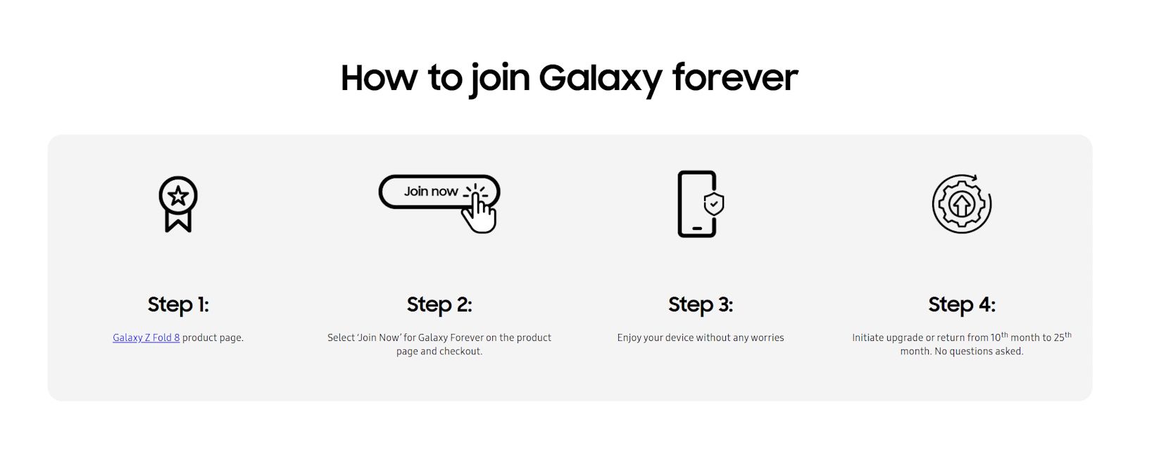 Galaxy Forever plan for Galaxy Z Fold 8 series how to join Galaxy Forever plan for Galaxy Z Fold 8 series how to join