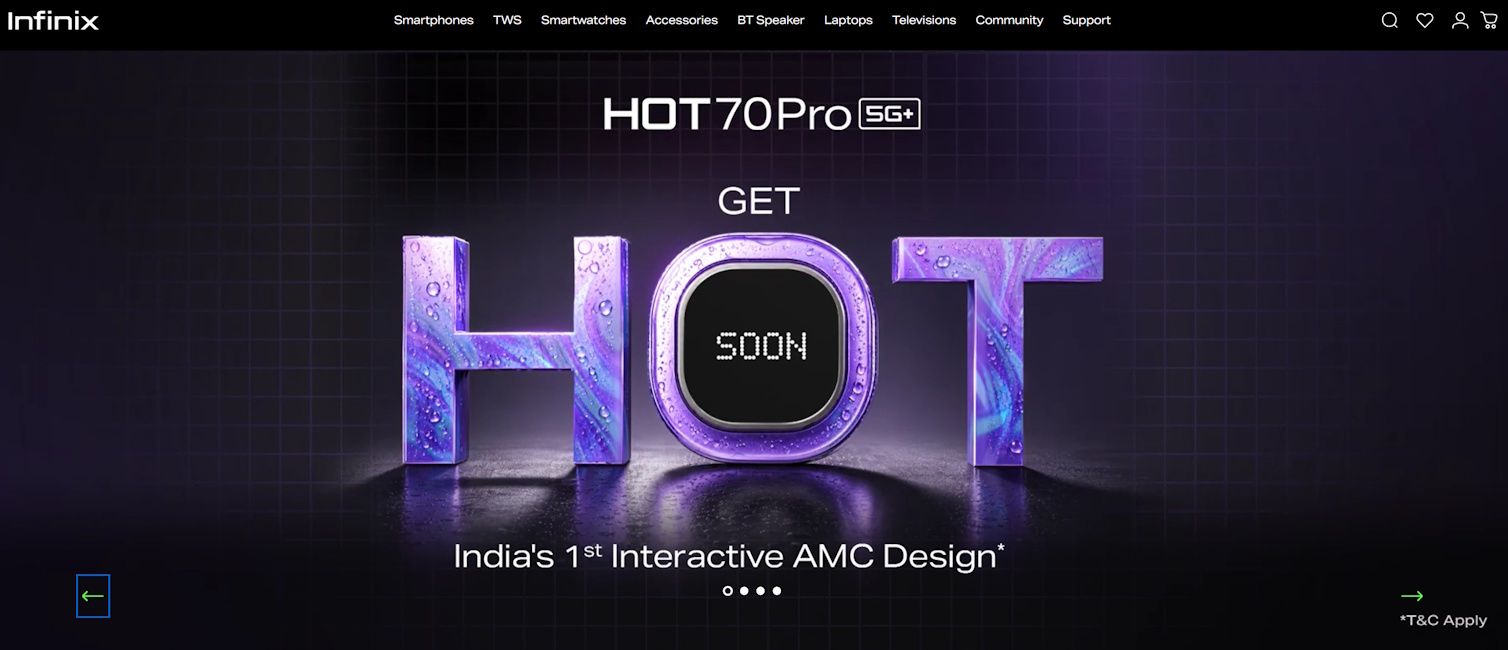 Infinix Hot 70 Pro 5G teaser Infinix Hot 70 Pro 5G teaser