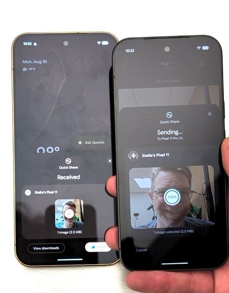 Android share sheet with Tap to Share in action