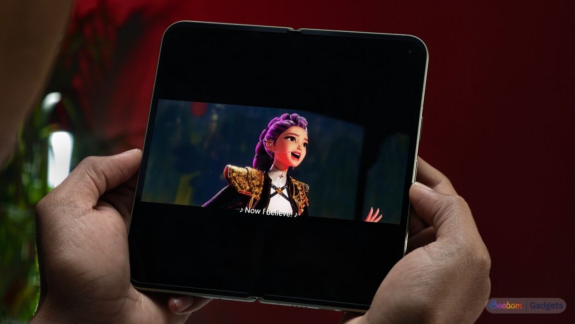 Watching content on the main display of the Pixel 11 Pro Fold 