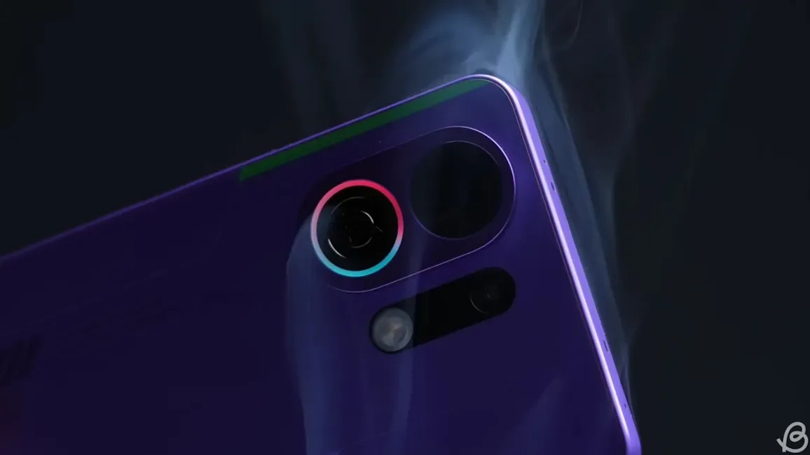 Oppo K13 Turbo Pro with active cooling fan and RGB LED light