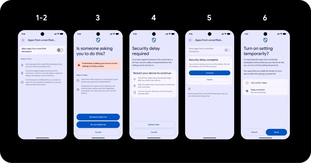 Android Advanced Flow sideloading apps steps showcased