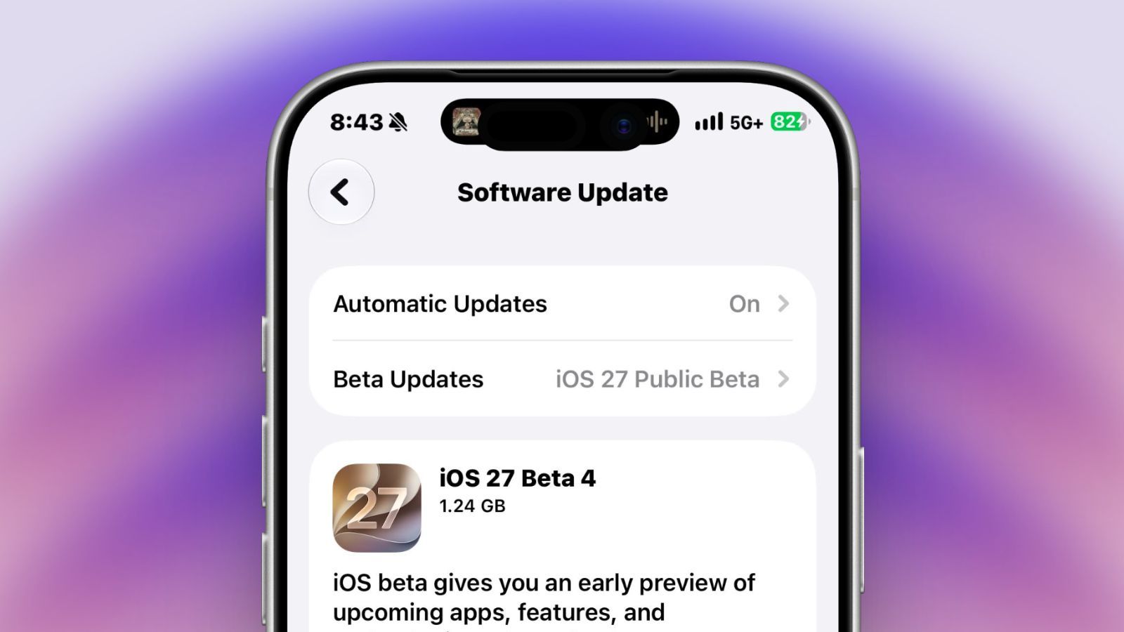 iOS 27 Public Beta 4 update iOS 27 Public Beta 4 update
