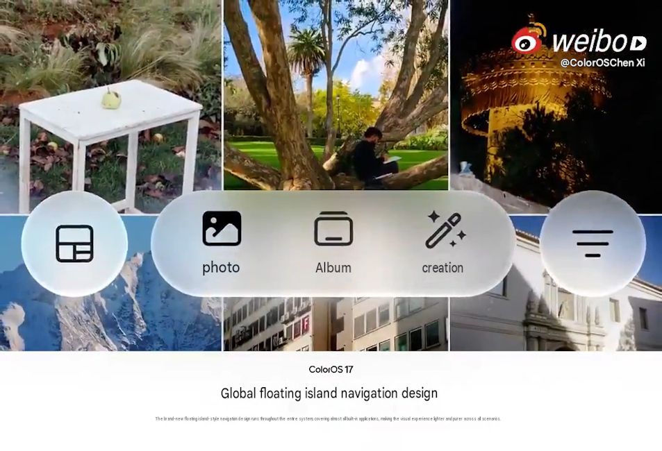 ColorOS 17 navigation design showcased