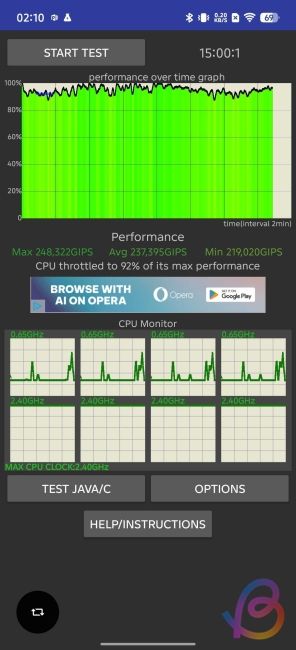 dimensity 7100 cpu throttling test