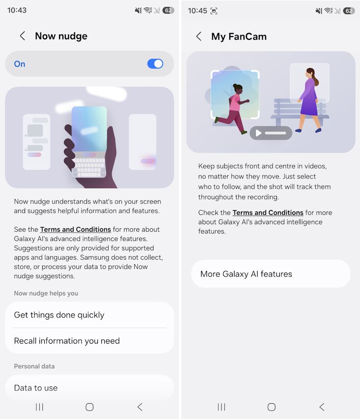 Galaxy Z Fold 8 Ultra Now Nudge and FanCam features showcased