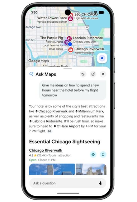 Google Ask Maps personal Gmail-powered recommendations