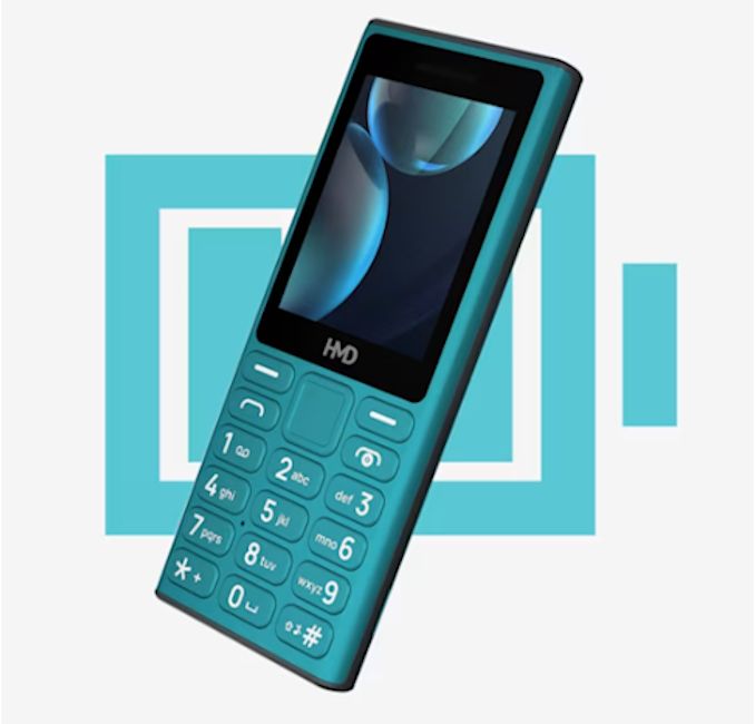 HMD 105 4G display and design showcased in blue