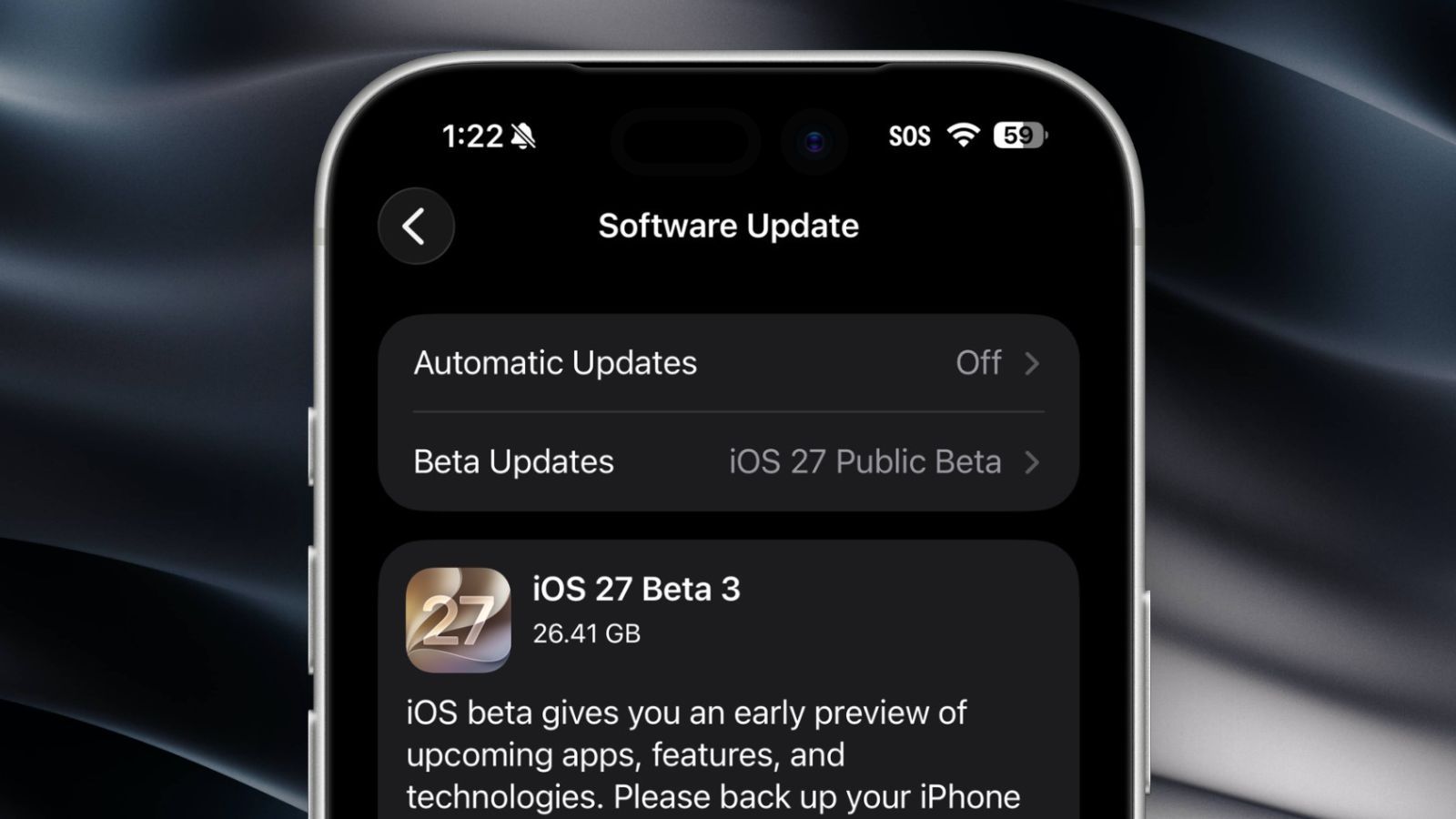 iOS 27 Public Beta 3 update iOS 27 Public Beta 3 update