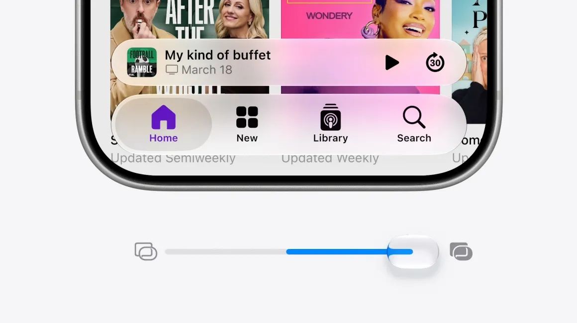 Apple iOS 27 transparency slider showcased