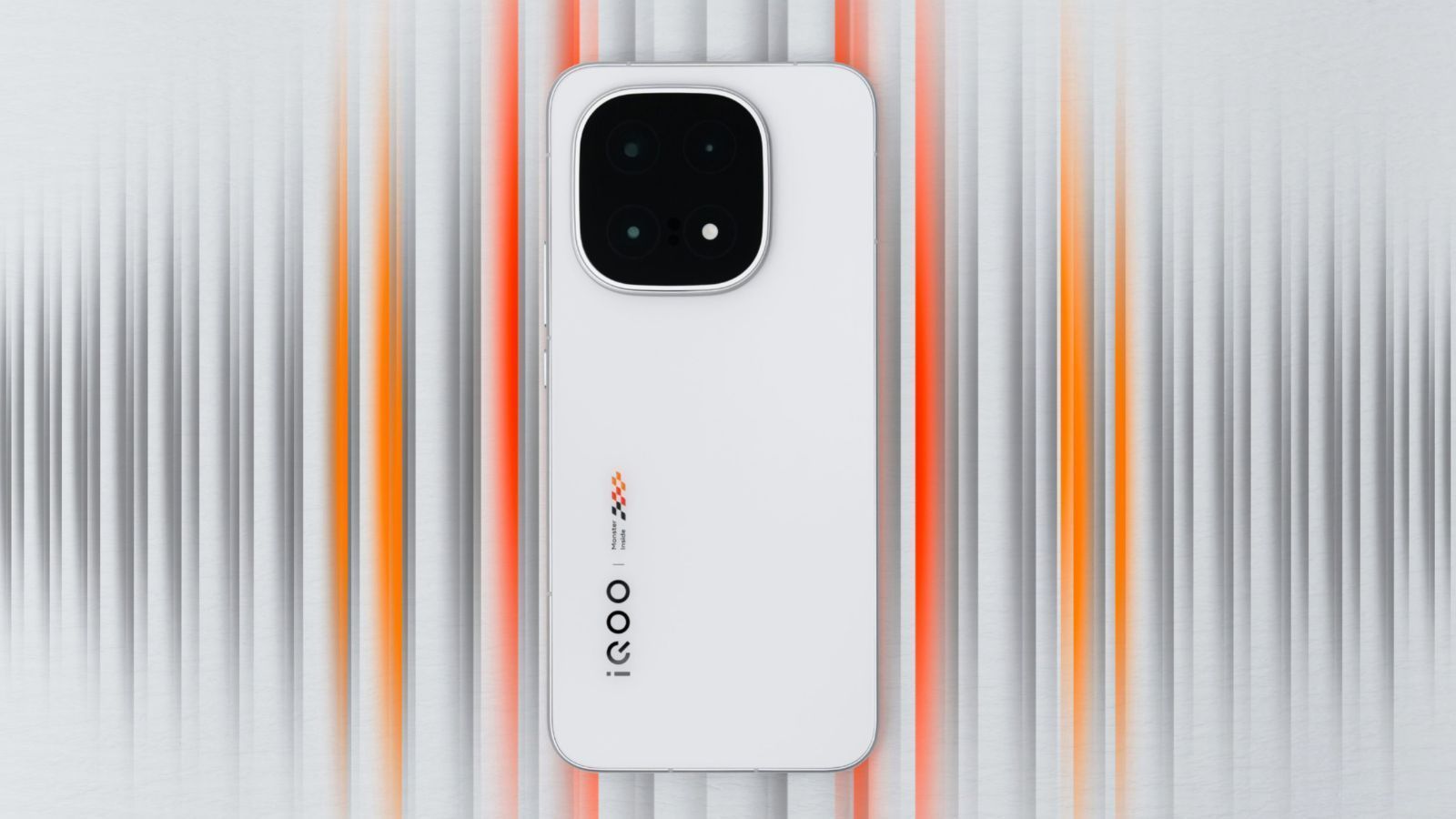 iQOO 15 from the back in white colourway