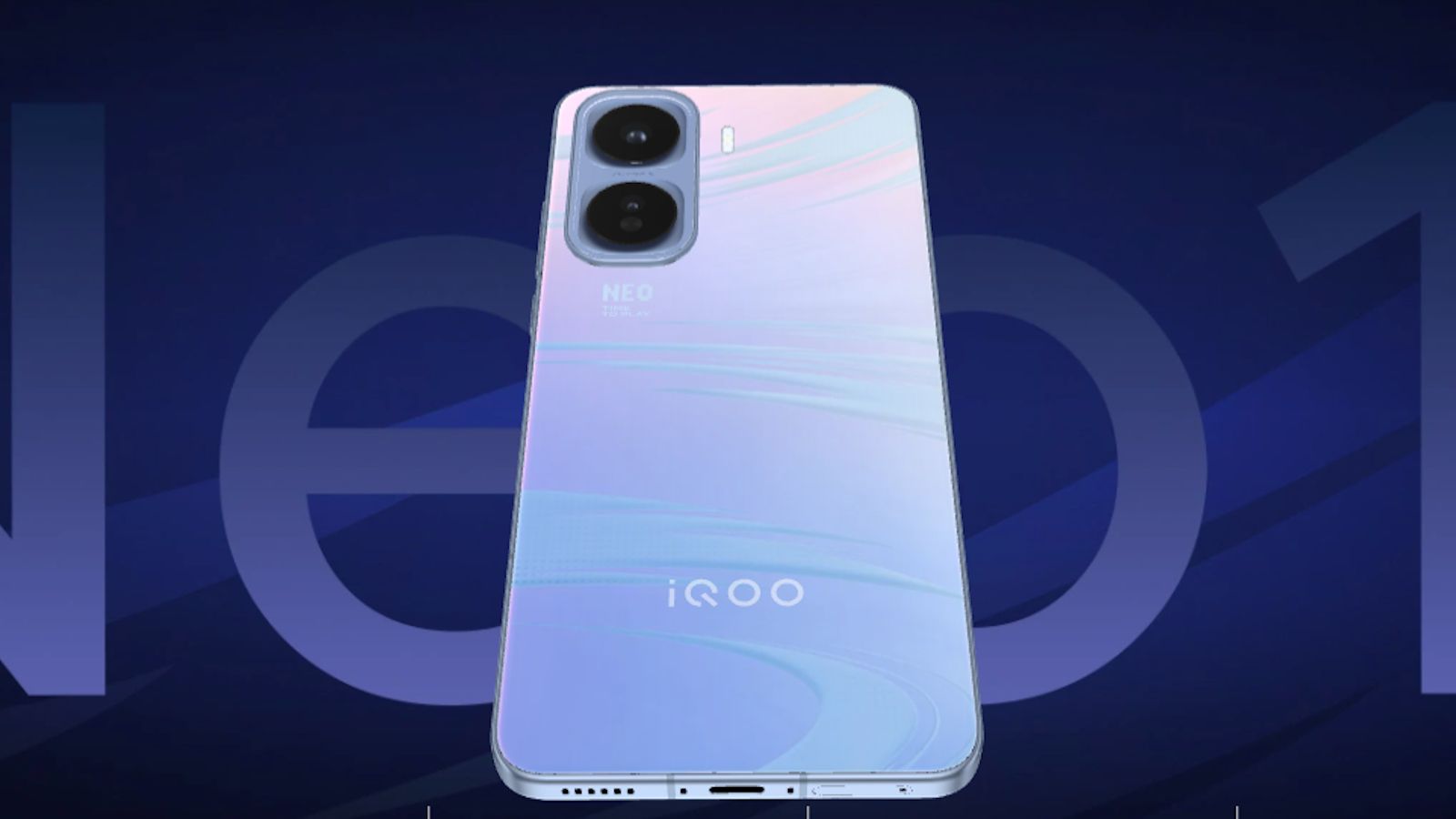 iQOO Neo 11 back design showcased in blue