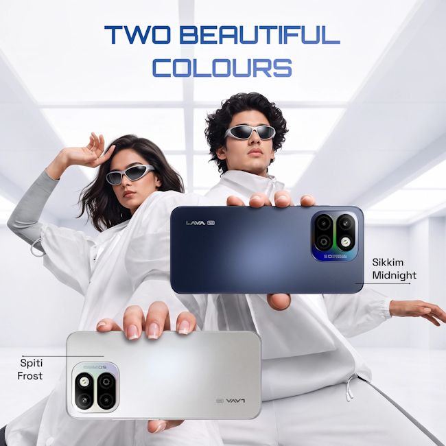 Lava Virat V1 Pro 5G colourways back design showcased