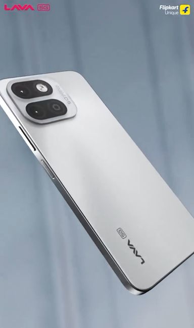 Lava Virat V1 Pro 5G back design showcased in white