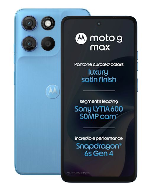 Moto G Max blue front and back design showcased Moto G Max blue front and back design showcased