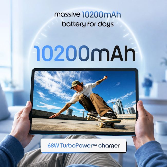 Moto Pad 70 battery capacity showcased