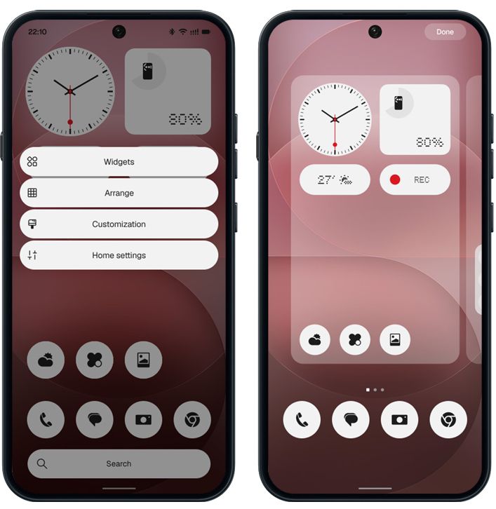 Nothing OS 5.0 batch editing on homescreen