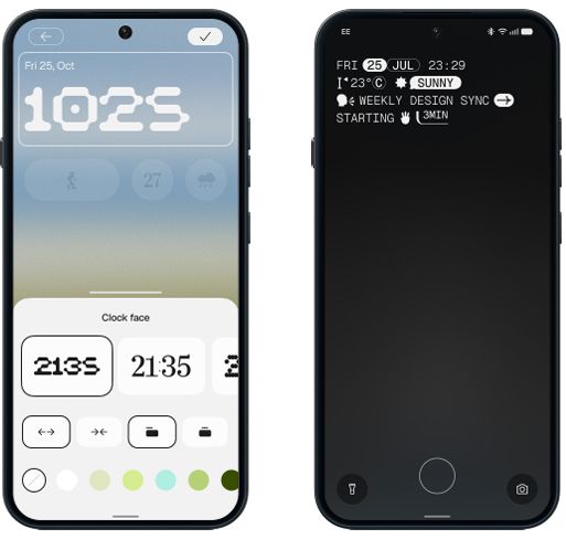 Nothing OS 5.0 new clock faces