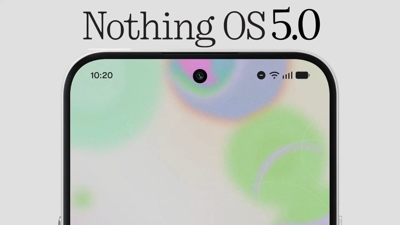 Nothing OS 5.0 status bar showcased