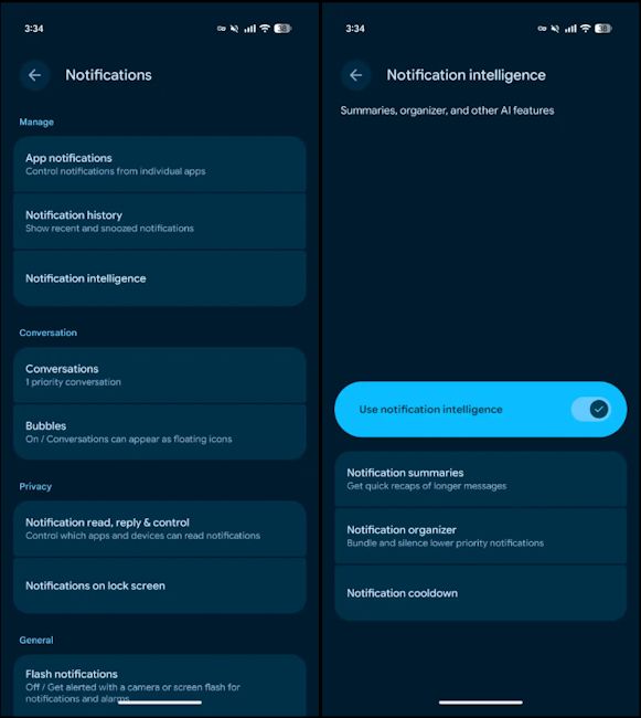 Notification Intelligence feature showcased Notification Intelligence feature showcased