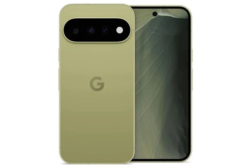 Pixel 11 front and back design showcased in green colourway