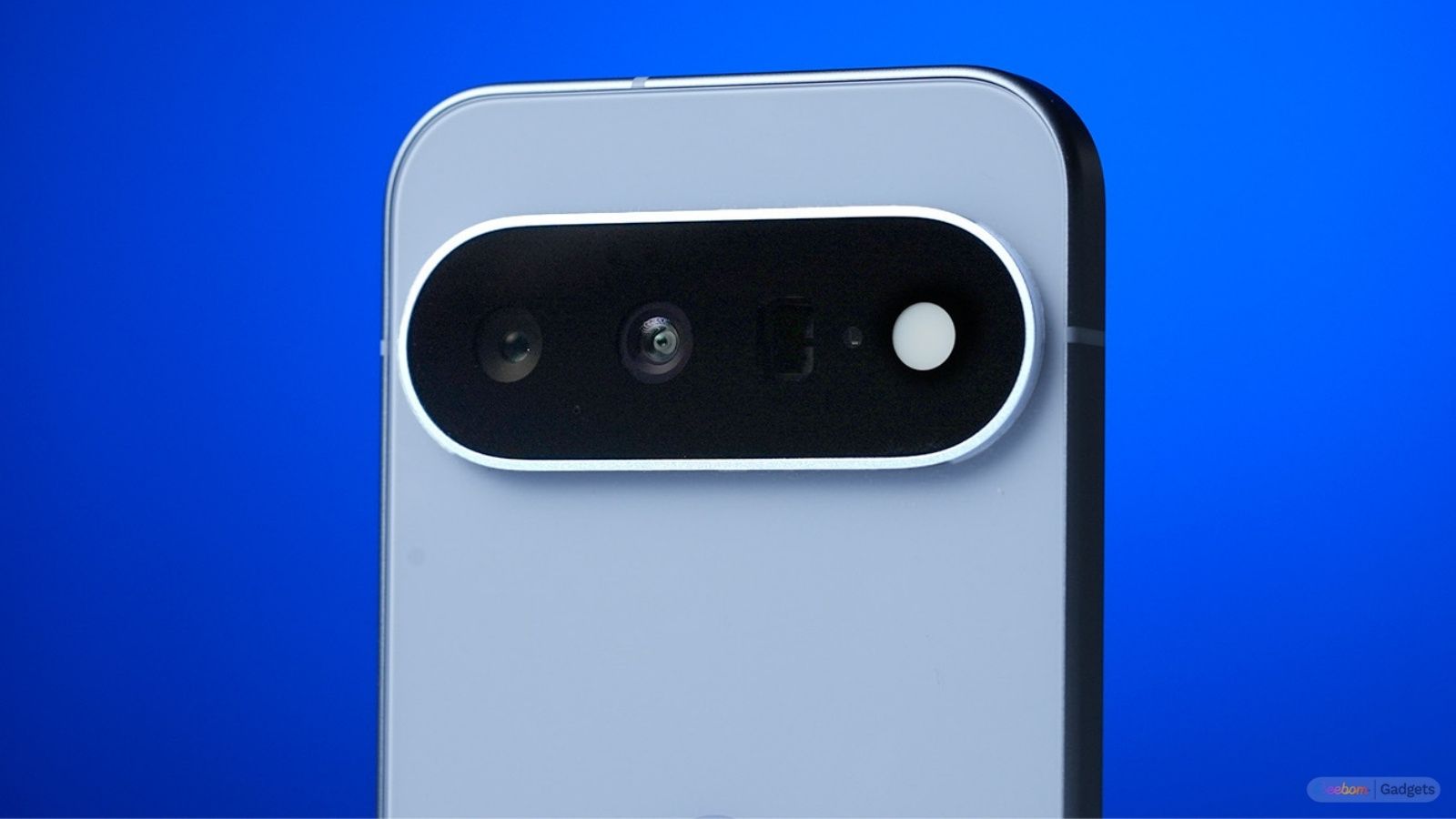 Close up of the Pixel 11 camera module in the frost colour option Close up of the Pixel 11 camera module in the frost colour option